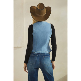 The Riley Stretch Denim Vest