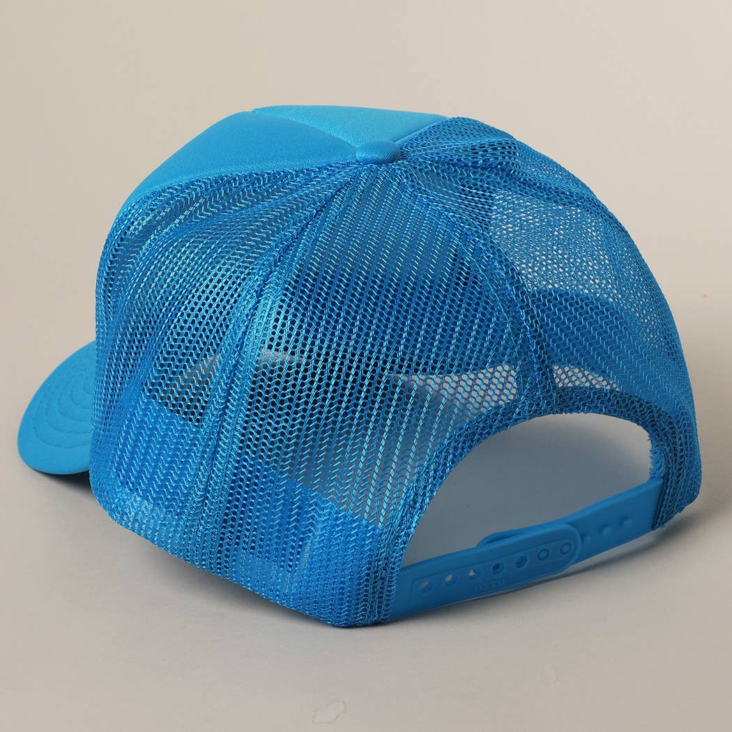 I Only Talk To Boys With Boats Text Mesh Back Hat