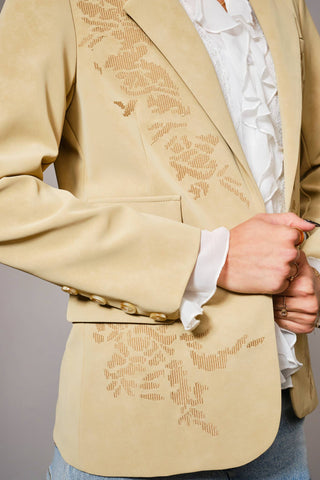 The Western Motif Embroidered Blazer