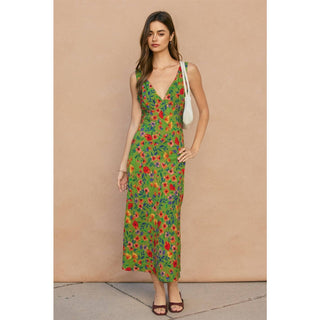 The Flora V-Neck Midi Dress