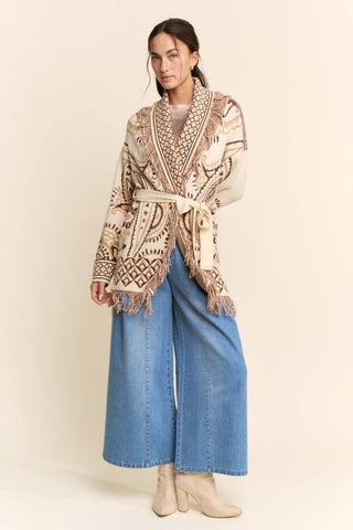 The Fringe Benefits Jacquard Cardigan