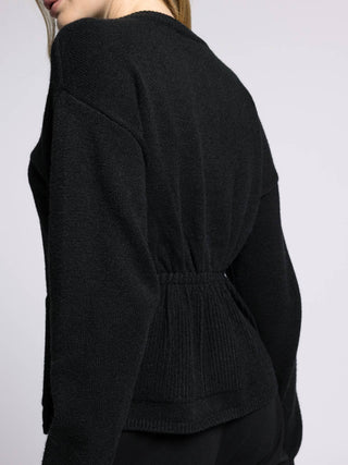 The Monroe Peplum Knit Cardigan