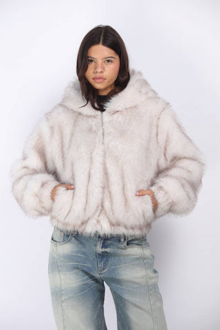 The Main Character Faux Fur Bomber