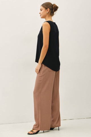 The Linen Blend Two-Tie Swing Top