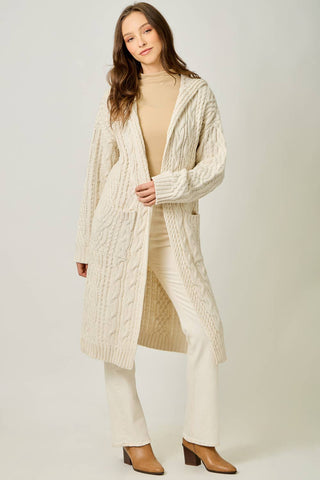 The Sunday Stroll Cable Long Cardigan