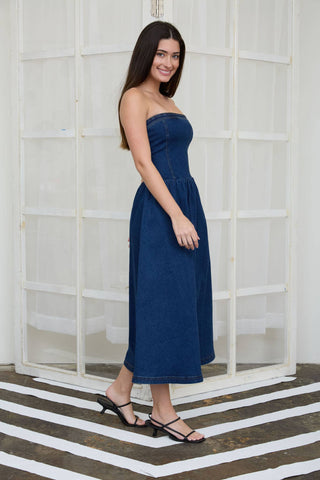 The Denim & Dusk Midi Dress