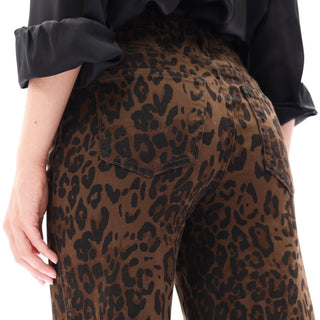 The Paloma High Rise Leopard Print Denim