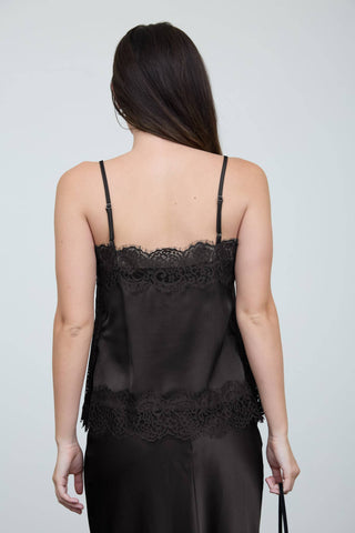 The Satin Lace Trim Cami