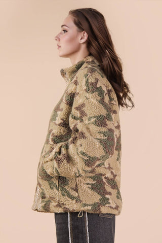 The Clara Camo Sherpa Jacket