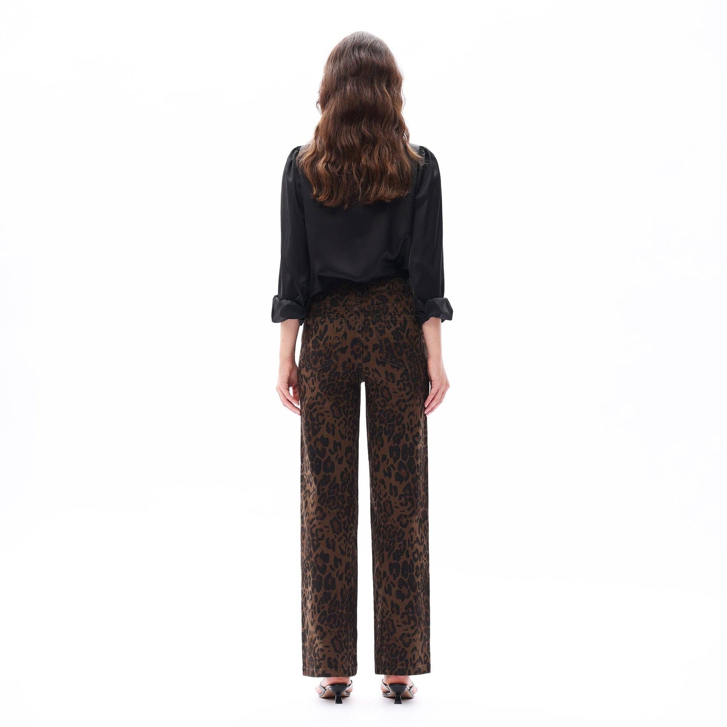 The Paloma High Rise Leopard Print Denim