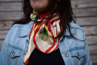 The Red, Green & Gold Floral Wild Rag / Scarf