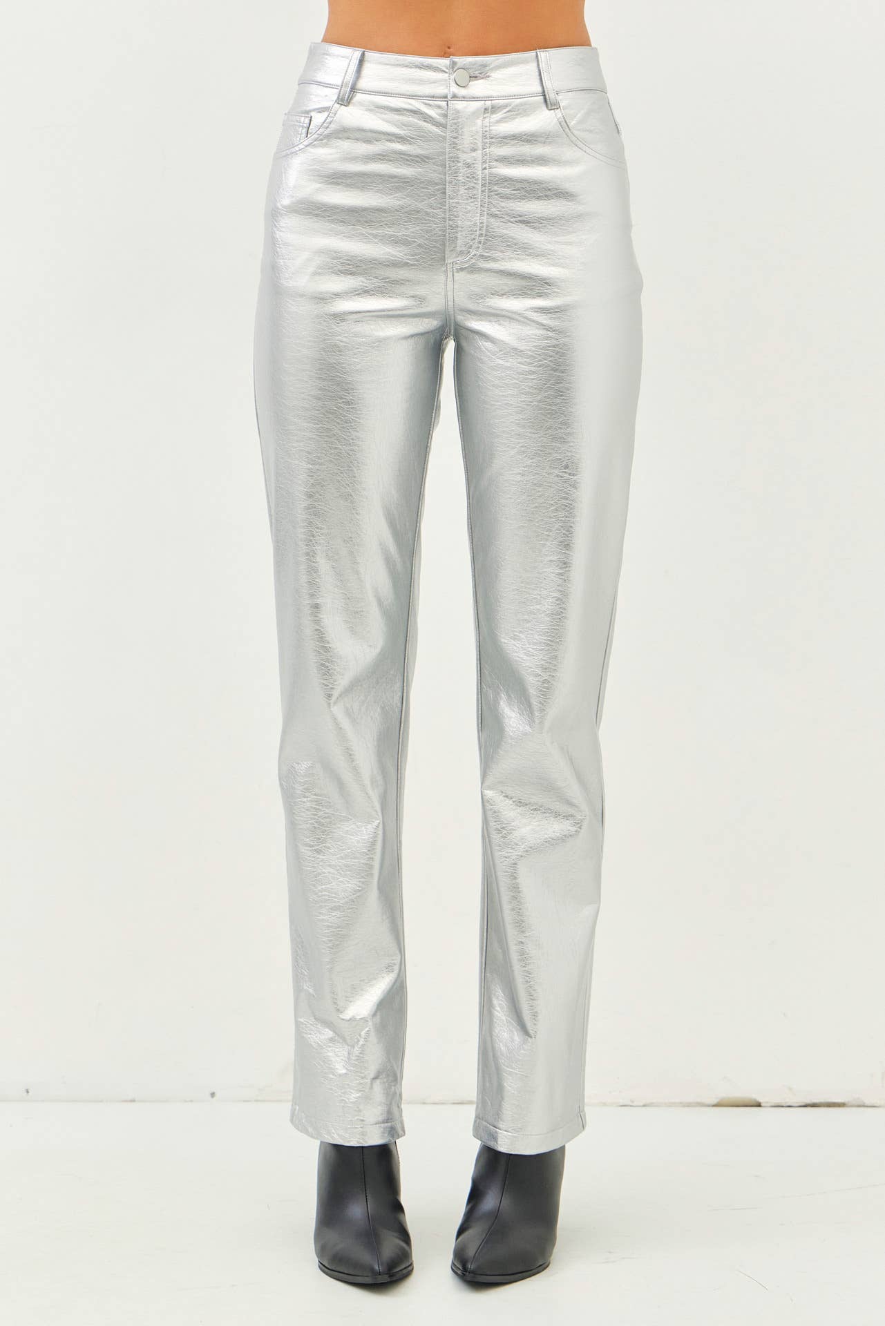 The Sissy Silver Metallic Pants