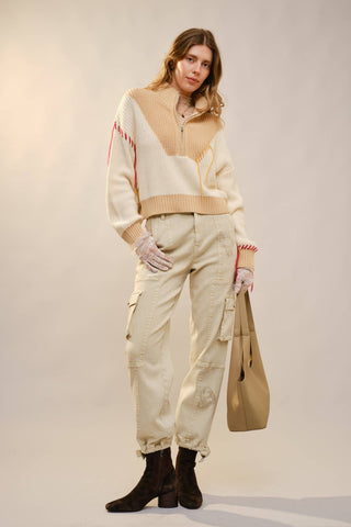 The Whimsy Embroidered Mock Neck Sweater