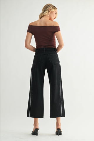 The Barrel Jean Twist Seam in Black