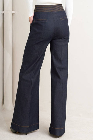 The Saddle Stitch Wide Leg Denim