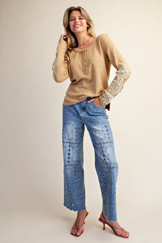 The Lacey Embroidered Denim Jeans