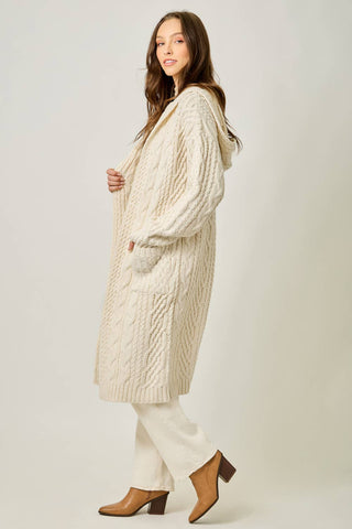 The Sunday Stroll Cable Long Cardigan