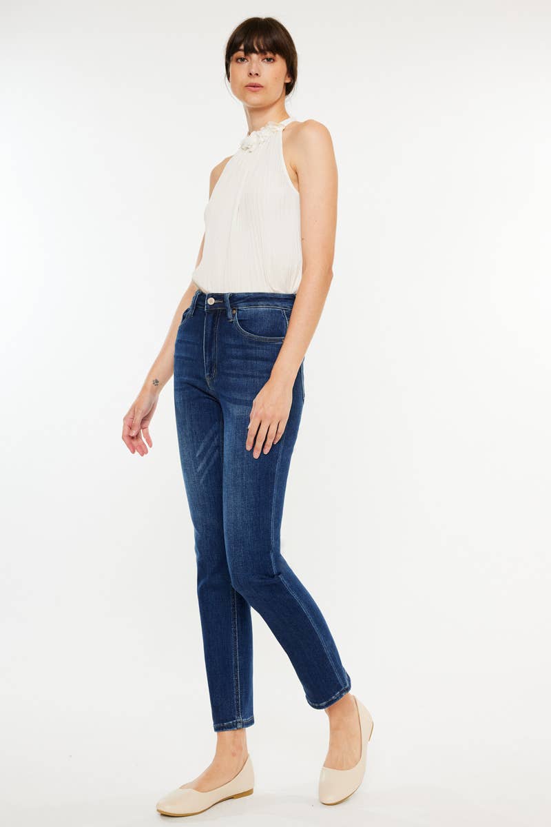 The Carol High Rise Slim Straight Jeans