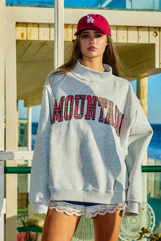 The Mountain & Lake Reversible Mock-Neck Sweatshirt