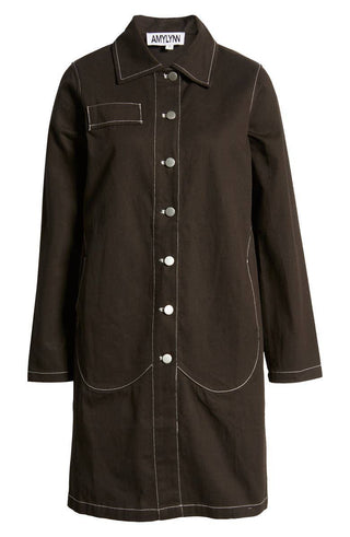The Lexi Long Line Cotton Drill Jacket