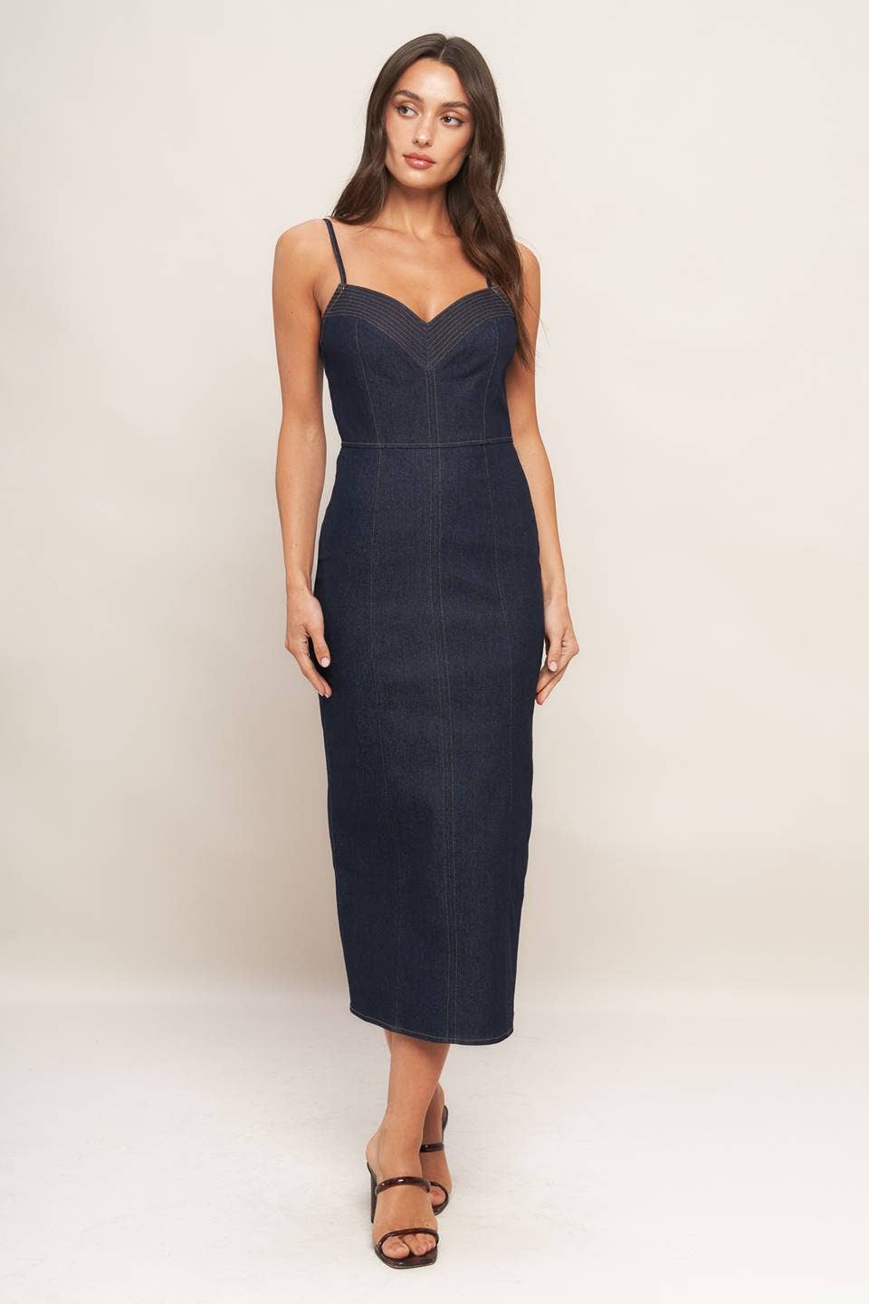 The Maisie Denim Midi Dress