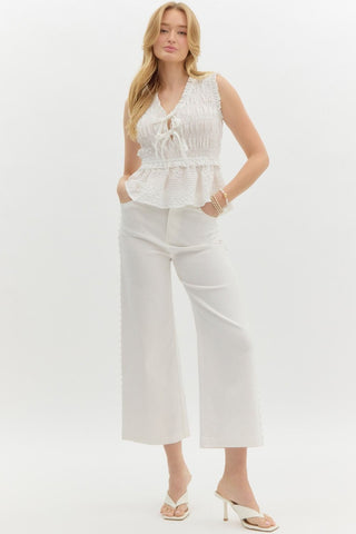 The Abby White Pearl Embellished Jean