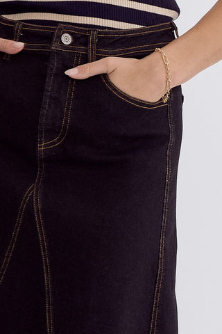 The Midnight Ranch Denim Skirt