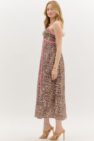 The Sutton Leopard & Pink Dress