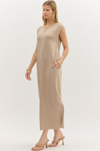The Claire Knit Midi Dress with pockets