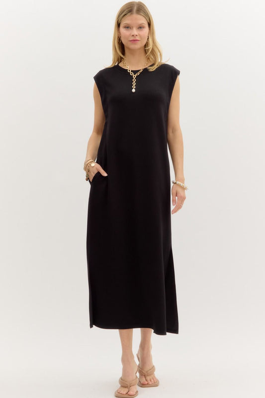The Claire Knit Midi Dress with pockets