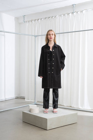 The Lexi Long Line Cotton Drill Jacket
