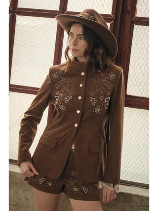 The Horse Studded Embellished Blazer