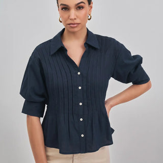 The Maggie Short Sleeve Pintuck Shirt