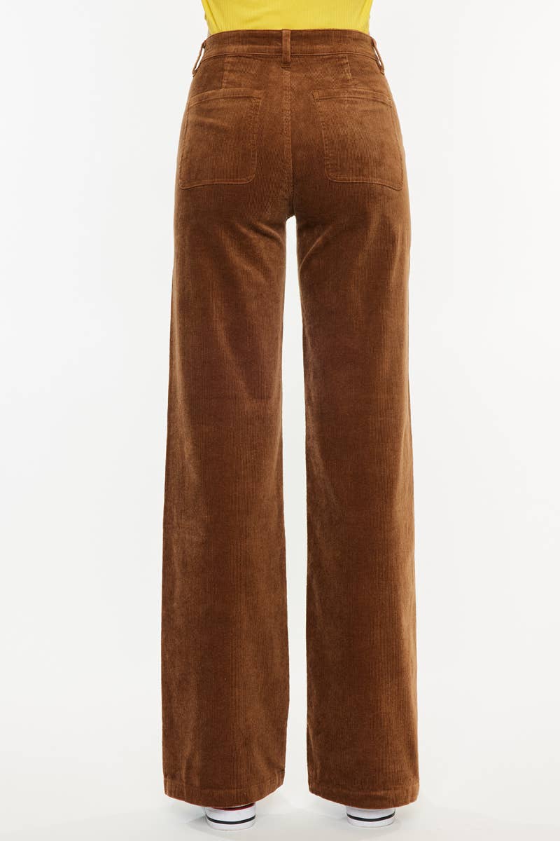 The Sedona Corduroy Wide Leg Pants — Brown