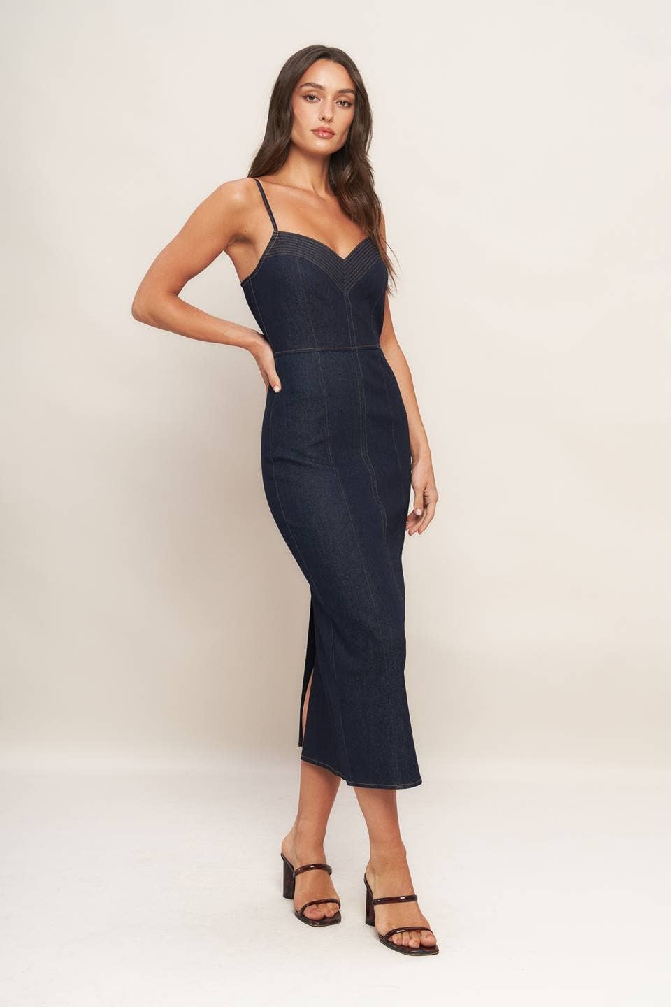 The Maisie Denim Midi Dress