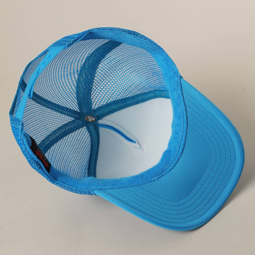 I Only Talk To Boys With Boats Text Mesh Back Hat