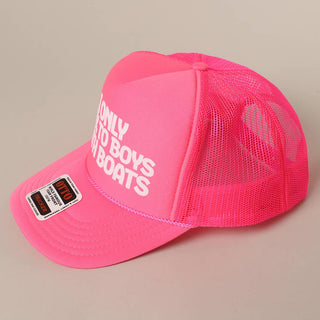 The "I Only Talk To Boys With Boats" Mesh Trucker Hat