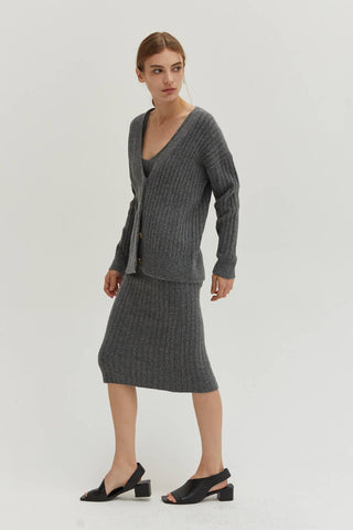 The Silver Sage Ribbed Sweater Set
