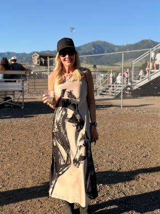 The Mustang Silky Horse Maxi Dress