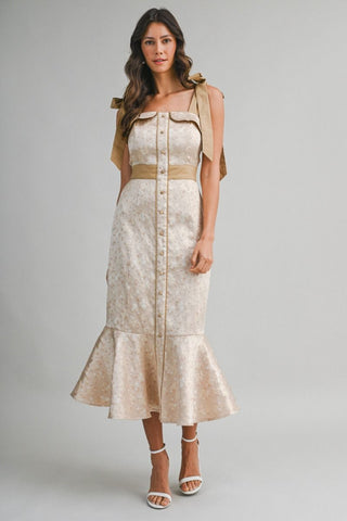 The Macie Jacquard Midi Dress