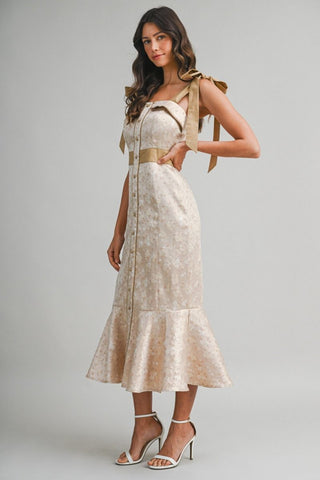 The Macie Jacquard Midi Dress