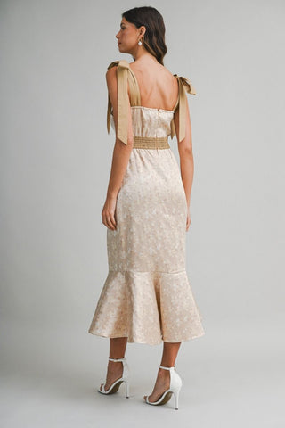 The Macie Jacquard Midi Dress