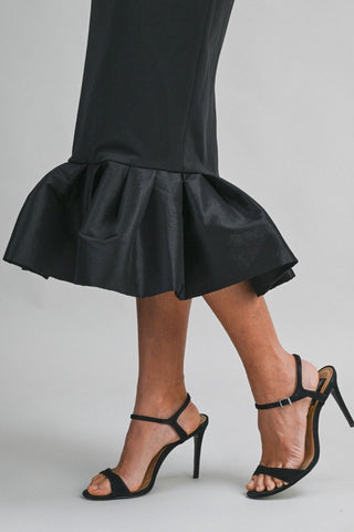 The Nicole Ruffle Hem Midi Dress