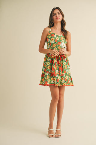 The Dixie Green Floral Dress