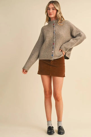The Clancy Colored Button Cardigan