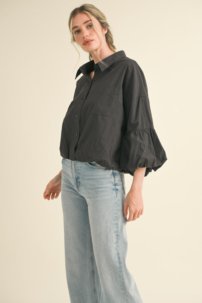 The Bobbie Bubble Hem Top