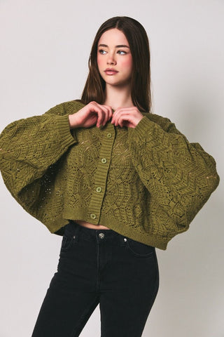 The Olive Crochet Cardigan