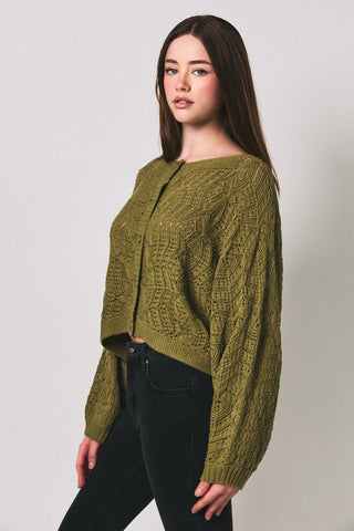 The Olive Crochet Cardigan