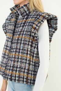 The Tatiana Plaid Tweed Vest