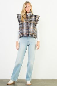 The Tatiana Plaid Tweed Vest